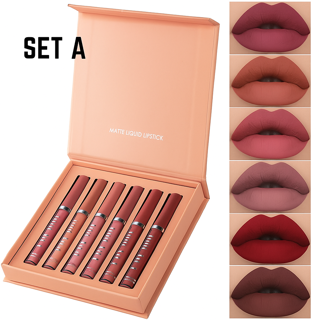 PlushPout™ - Matte Liquid Lipstick (Set of 6)