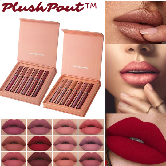 PlushPout™ - Matte Liquid Lipstick (Set of 6)